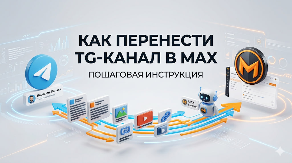 Как настроить перенос и кросспостинг постов из Телеграм в Макс: пошаговая инструкция 2026