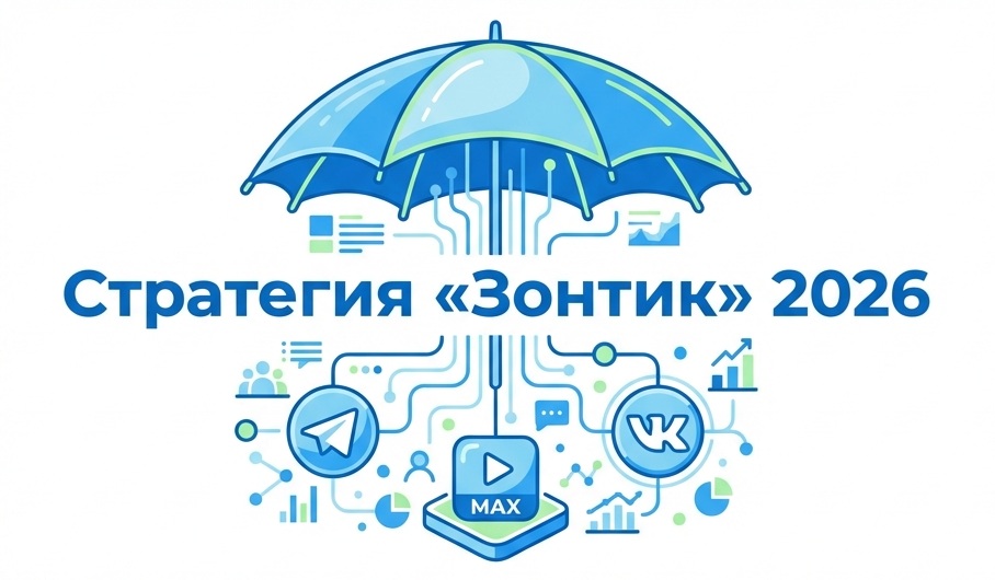 Стратегия «Зонтик» 2026: как удержать аудиторию в Telegram, MAX и VK. Разбор кейсов и тактики для каждой площадки