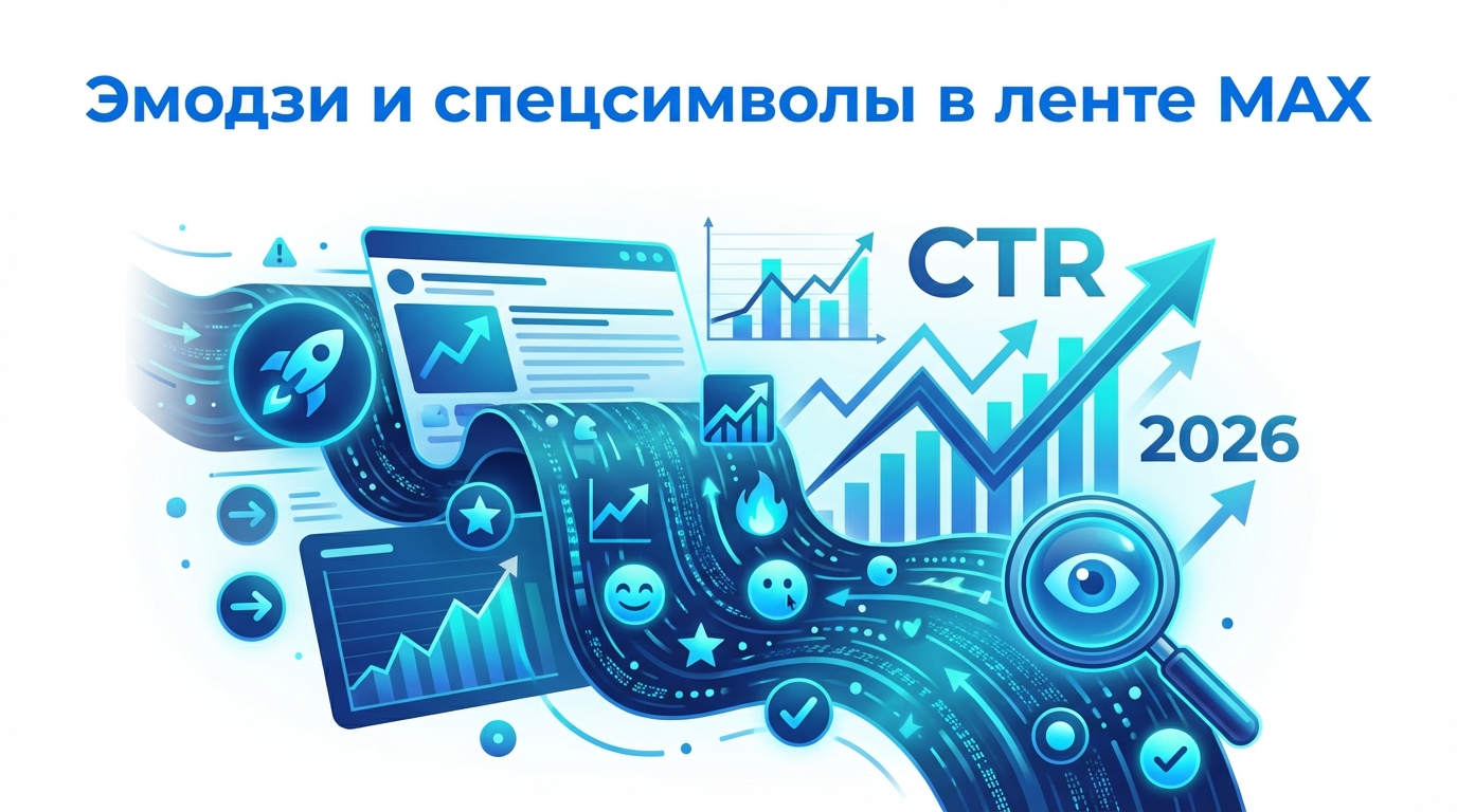 Эмодзи и спецсимволы в ленте MAX: Визуальный SEO-анализ влияния на кликабельность в 2026 году