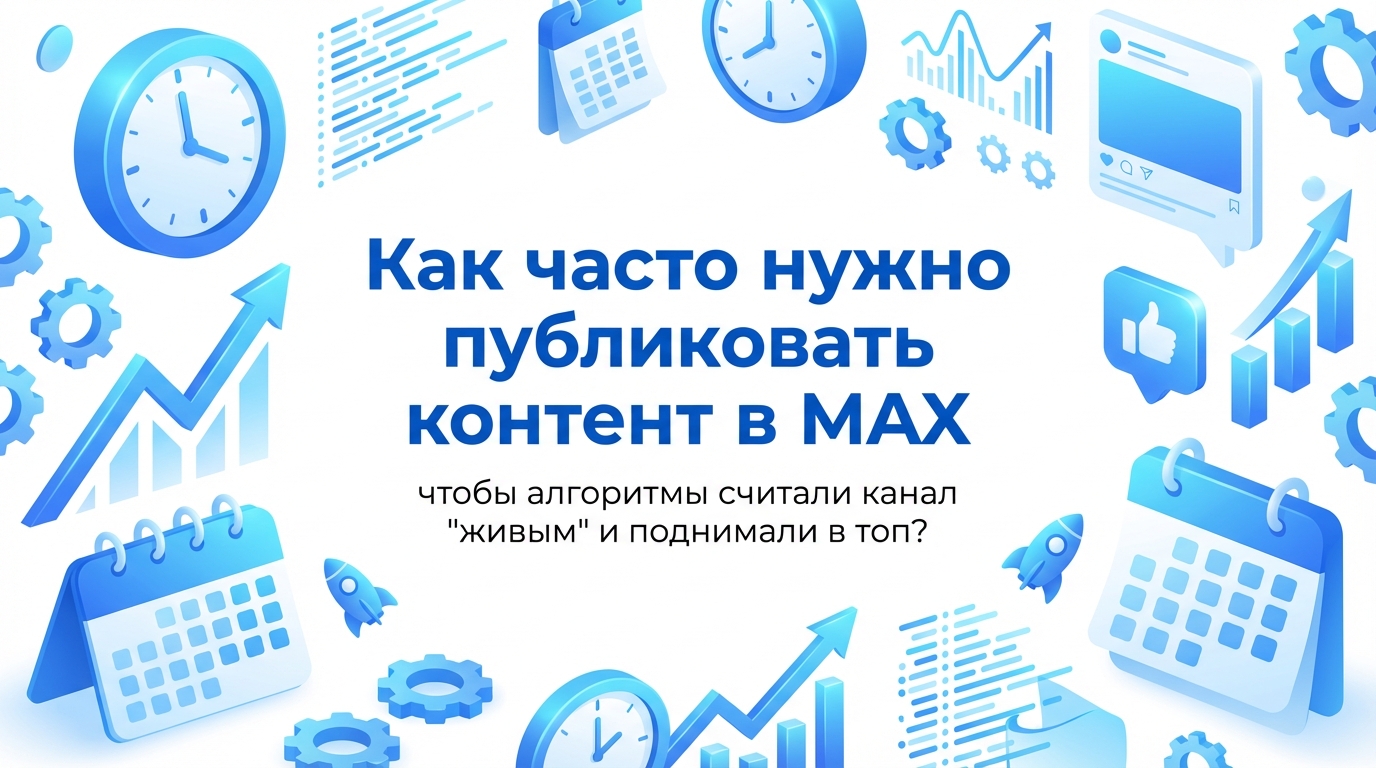 Как часто нужно публиковать контент в MAX, чтобы алгоритмы считали канал "живым" и поднимали в топ?