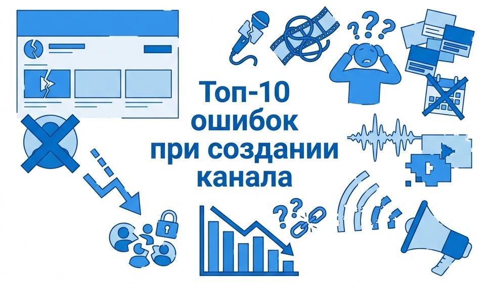 Топ-10 ошибок при создании канала, из-за которых вы теряете подписчиков на старте