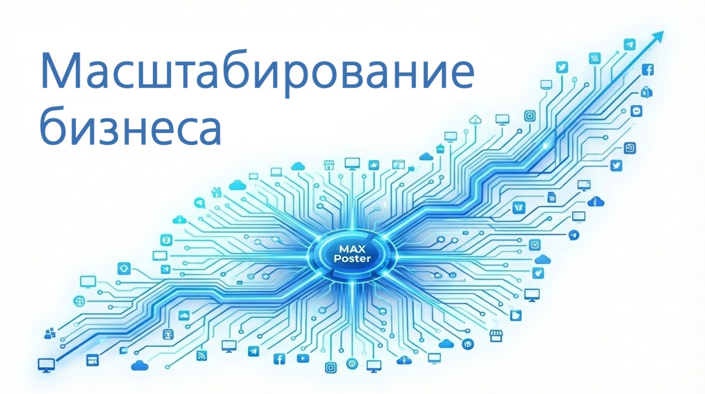 Масштабирование бизнеса: управление 100+ каналами через MAX Постер